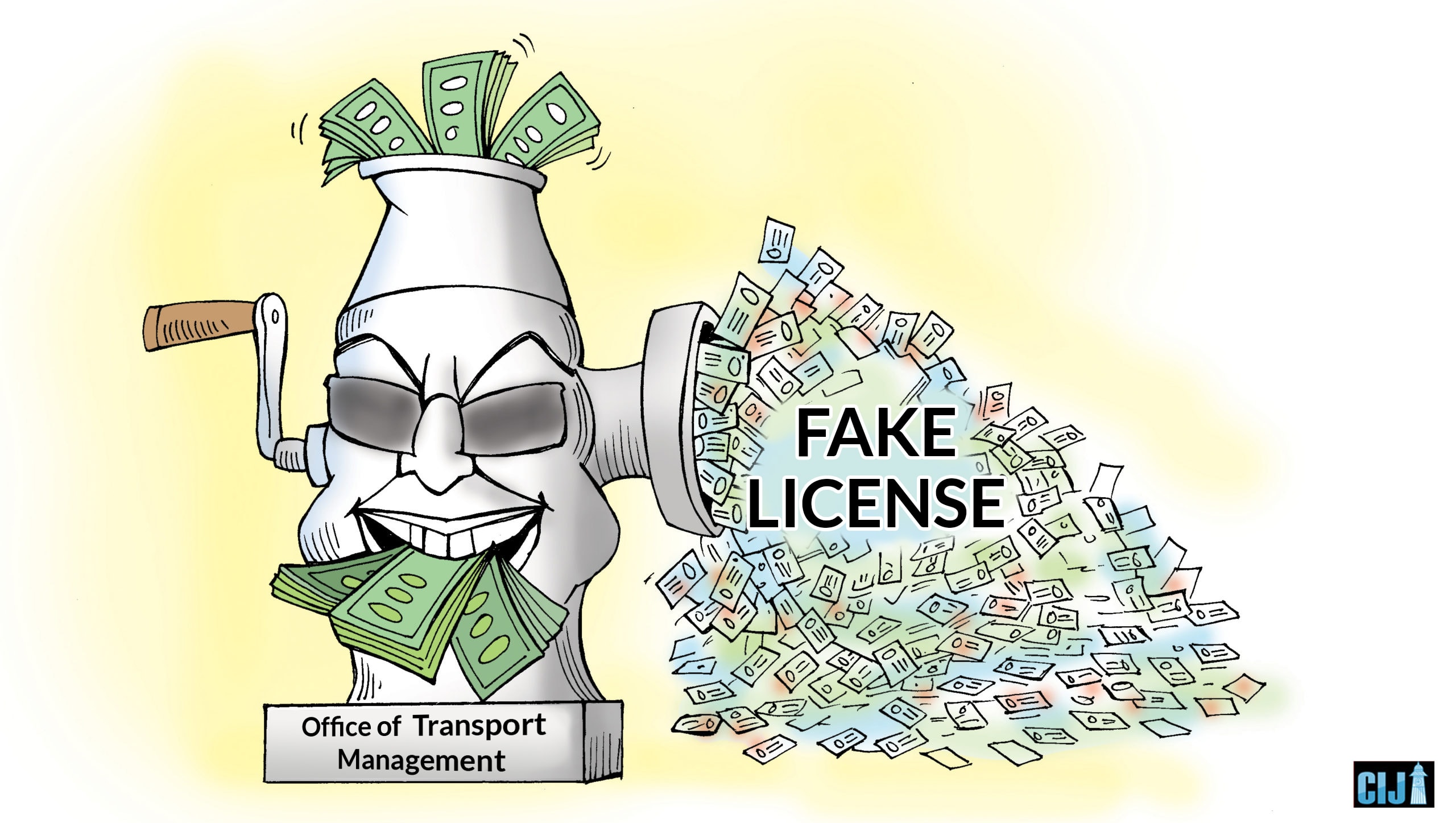 Business of converting fake licences into genuine ones